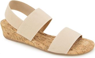 Kensie Diana Slingback Wedge Sandal in Natural at Nordstrom Rack, Size 7.5