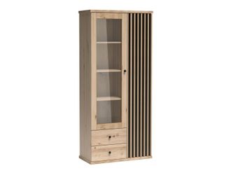 Mirjan24 Mirjan24 - Estanter&iacute;a Venmava 101, Cerrable, Con Cajones, Con Puertas, Vidrio Templado, Aglomerado Laminado, N&uacute;mero De Puertas: 0, N&uacute;mero De Cajones: 