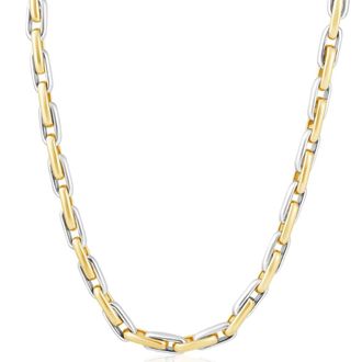 Pompeii3 Mens Long Round 14k Gold (100gram) or Platinum (188gram) 6.5mm Link Chain Necklace 22