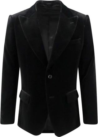 Lardini Fluwelen blazer - Heren - Jassen - Zwart - Maat: L Katoen