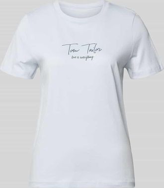Tom Tailor Regular Fit T-Shirt aus Bio-Baumwoll-Mix in Rauchblau, Gr&ouml;&szlig;e XXXL