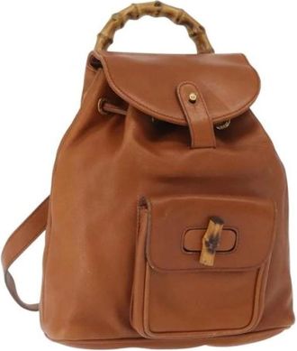 Gucci Pre-owned Backpacks, female, Brown, Size: ONE SIZE Pre-owned Vintage Backpack