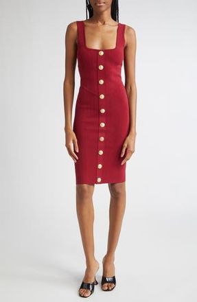 L'agence Soleil Body-Con Knit Dress in Black Cherry/Gold at Nordstrom Rack, Size X-Large