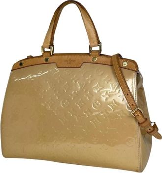 Louis Vuitton Pre-owned Handbags, female, Beige, Size: ONE SIZE Pre-owned Monogram Vernis Shoulder Bag