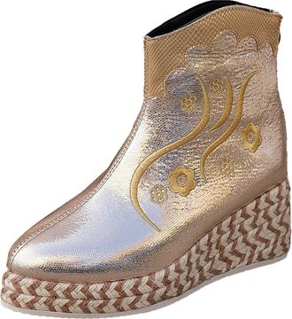 Generic Brown Suede Boots Women Platform Boots for Women Fashion Thick Bottom Chunky Heel Womens Boots Breathable Fashion Round Head Chunky Heel Womens Shoes 