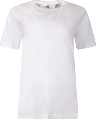 Elisabetta Franchi Mujer, Camisetas, Blanco, Talla: XL