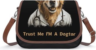 Generic Trust Me I Am A Dogtor Womens Crossbody Bag Fashion Shoulder Handbags Message Tote Bag with Adjustable Strap