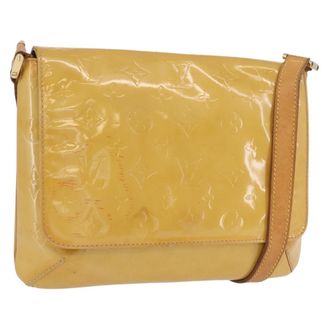 Louis Vuitton Thompson Street Monogram Vernis Beige Patent_Leather Handbag (Pre-Owned)