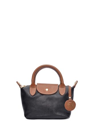 Roberta M Zwart Rundleer Tas