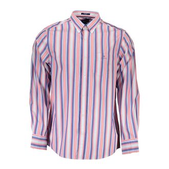 GANT Roze Katoenen Overhemd- Regular Fit - Heren - Casual Overhemden - Roze - S - Katoen - Overhemden