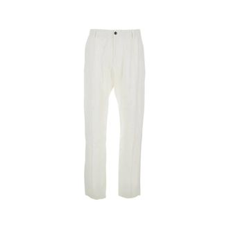 Emporio Armani Straight Trousers, male, White, Size: L Straight Trousers