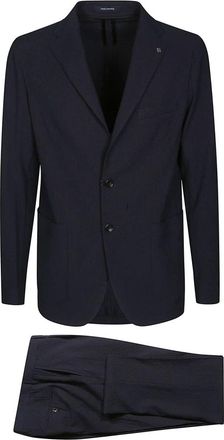 Tagliatore Abito Dakar Seersucker - Heren - Business pakken - Blauw - M - Kostuums