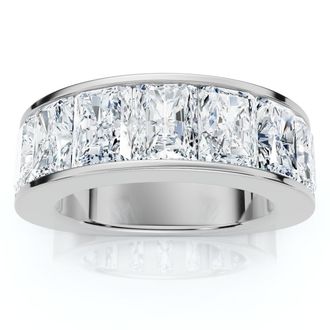 Pompeii3 7Ct Diamond Radiant Cut Mens Ring 14k Gold or Platinum