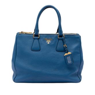 Prada Pre-owned Prada Vitello Daino Double Zip Convertible Tote Ladies EEIHXSHNUP1LCXOM