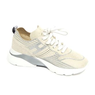 Hogan Active One H385 Sneakers - Dames - Sneakers - Beige - 37 1/2 EU - Su&egrave;de - Schoenen