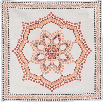 Brunello Cucinelli mandala pattern silk pocket square - men - Silk - One Size - Neutrals