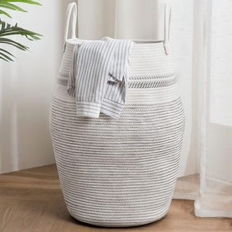 OEM Cesto Para Ropa Sucia De 105 L, Cesto Para Almacenar Algod&oacute;n, Cesto Grande Con Asa, Cesto Para Ropa Sucia Gris