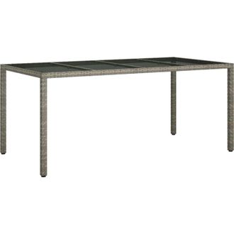 vidaXL Mesa De Comedor De Jard&iacute;n Gris 190 X 90 X 75 Cm Polirat&aacute;n Vidaxl