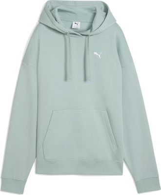 Puma Kapuzensweatshirt PUMA ESS COMFORT HOODIE FL (S), Damen, Gr. XL, light moss, Fleece, Obermaterial: 66% Baumwolle, 34% Polyester, unifarben, comfort fi
