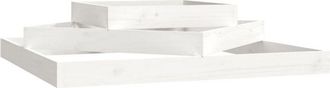 vidaXL Planter White 112x112x27 cm Solid Wood Pine Vidaxl