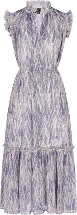 Faina Jurk Dames Blauw Veelkleurig