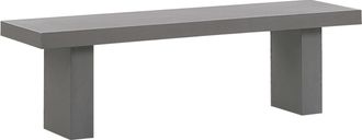 Beliani Beliani - Banco De Jard&iacute;n De Cemento Reforzado Gris 40 X 150 X 40 Cm 2 Plazas Taranto