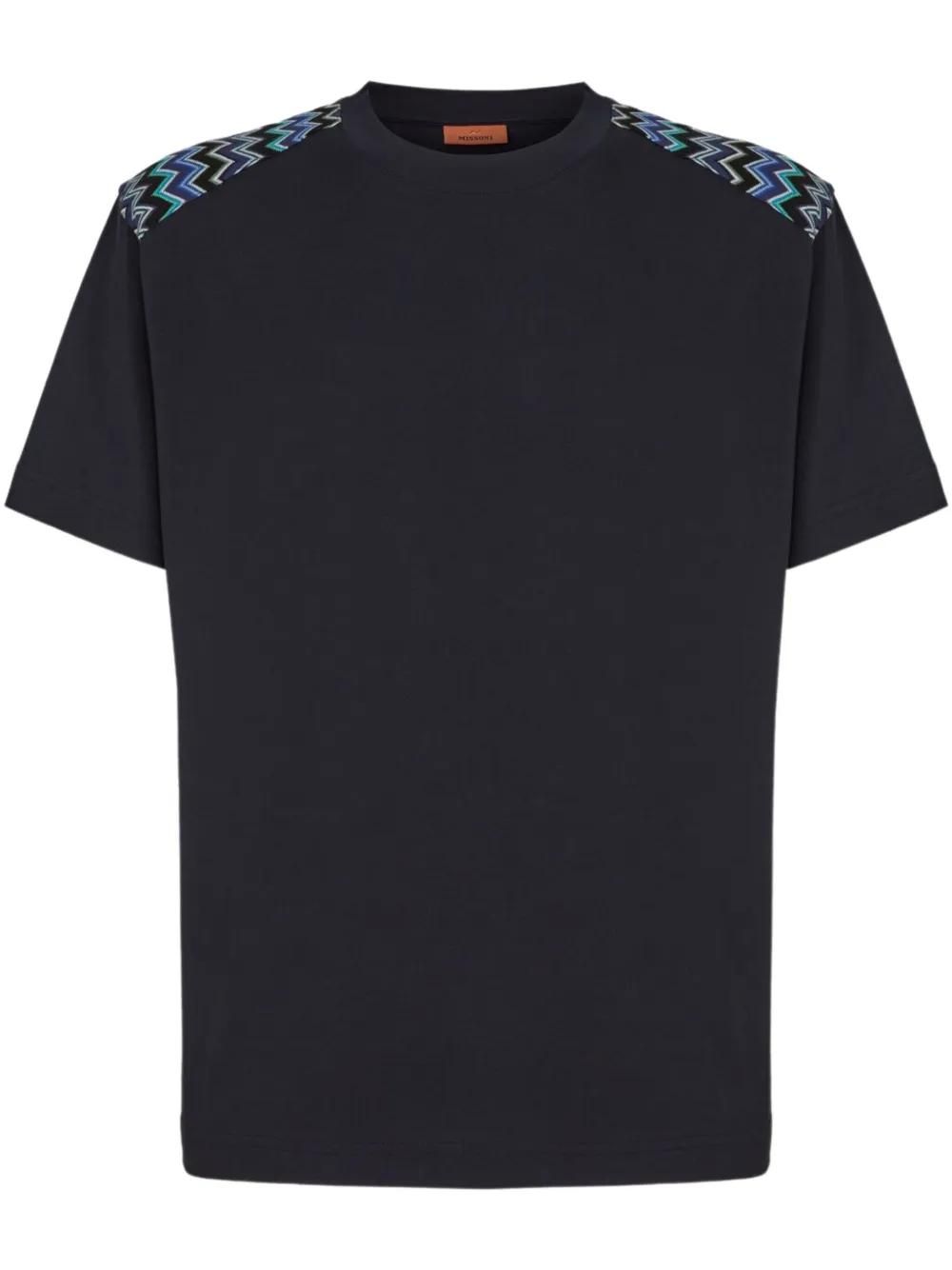 Tシャツ・カットソー MISSONI Embroidered cotton t-shirt (UC22SL01BJ0001 F901B) Missoni mens t shirt UC22SL01 - BJ0002 - S90NM