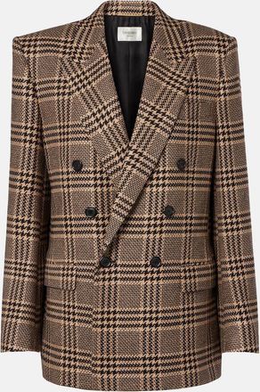 Saint Laurent Blazer doppiopetto in seta e cashmere