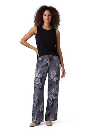 Lords of Harlech Exotic Floral Lillian Womens Wide-leg Pant in Exotic Floral Black at Nordstrom, Size Xx-Large