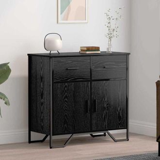 vidaXL vidaXL Credenza Rovere nero 79.5 x 35.5 x 74.5 cm Legno multistrato