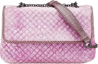 Bottega Veneta Pre-owned Shoulder Bags, female, Pink, Size: ONE SIZE Pre-owned Leather Shoulder Bag
