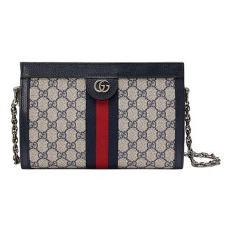 Gucci (WMNS) Gucci Ophidia GG Small Shoulder Bag Beige Blue 503877-K05NN-4076