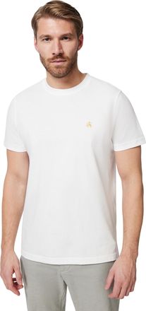 Brooks Brothers Mens Supima Cotton Short Sleeve Crewneck Logo T-Shirt, White