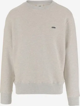 Autry Grey Crewneck Logo Sweatshirt