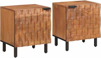 vidaXL Armario De Noche 2 Pcs Marr&oacute;n 40 X 33 X 46 Cm Vidaxl