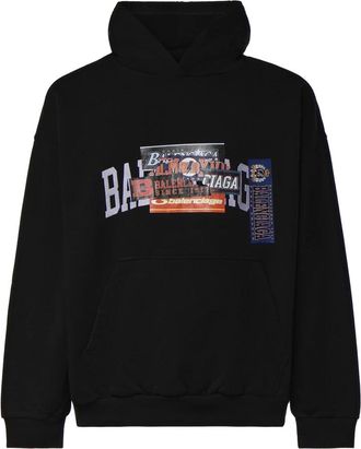 Balenciaga Heren, Sweatshirts & Hoodies, Zwart, Maat: L