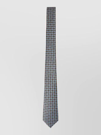 Kiton silk printed tie