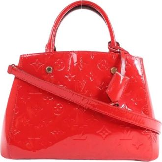 Louis Vuitton Pre-owned Handbags, female, Red, Size: ONE SIZE Pre-owned Montaigne BB