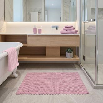 KASANOVA Tappeto bagno ciniglia 50x80 cm rosa Rug