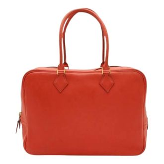 Herm&egrave;s Pre-owned Plume32 Cuir Chevre Mysore Handbag - Dames - Pre-owned - Rood - Maat: ONE Size Leer