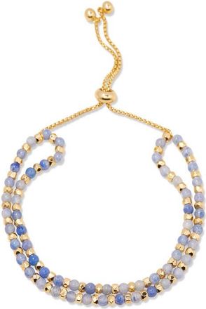 Brook & York Evette Birthstone Beaded Slider Bracelet in Gold December at Nordstrom