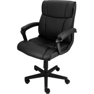 Elama Mid Back Rolling Adjustable Office Chair in Black at Nordstrom