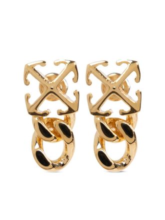 Off-white Oorbellen met Arrow-hanger - Goud