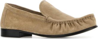 Miu Miu Womens Sand Suede Loafers Deserto Calfleather Mocassini