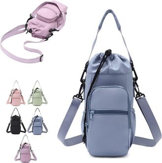 Generic Water Bottle Shoulder Bag - The Ultimate Outdoor Companion, Water Bottle Bag Crossbody, Water Bottle Sling Bag (Blue)