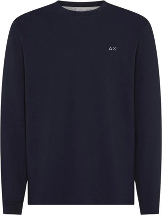 Sun 68 Piquet Stretch Katoenen T-shirt - Heren - T-shirts - Blauw - L - Katoen - Tops
