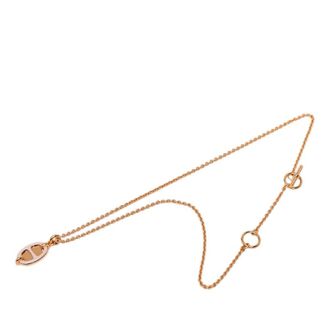 Herm&egrave;s Pre-owned Hermes Rose Gold Plated Mini Maillon Pendant Necklace Ladies FAN6DQ830GVDYYLC