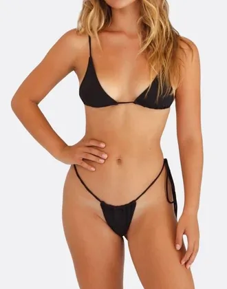 Minimale Animale Sanctuary Tassel Thong Bikini Bottom in Black at Nordstrom, Size Medium