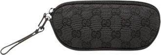 Gucci Pre-owned GG Canvas Leren Pouch - Dames - Vintage Accessoires - Zwart - ONE Size - Leer - Vintage