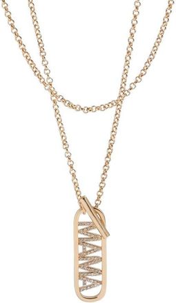 Alex and Ani Mama Pave Toggle Necklace in Gold at Nordstrom